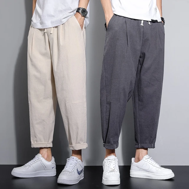 Versace Compact Cotton-poplin Baggy Pants with Ankle drawstrings men -  Glamood Outlet