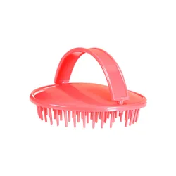 Silicone Scalp and Body Massage Brush for Relaxation and Hair Care (Red E)