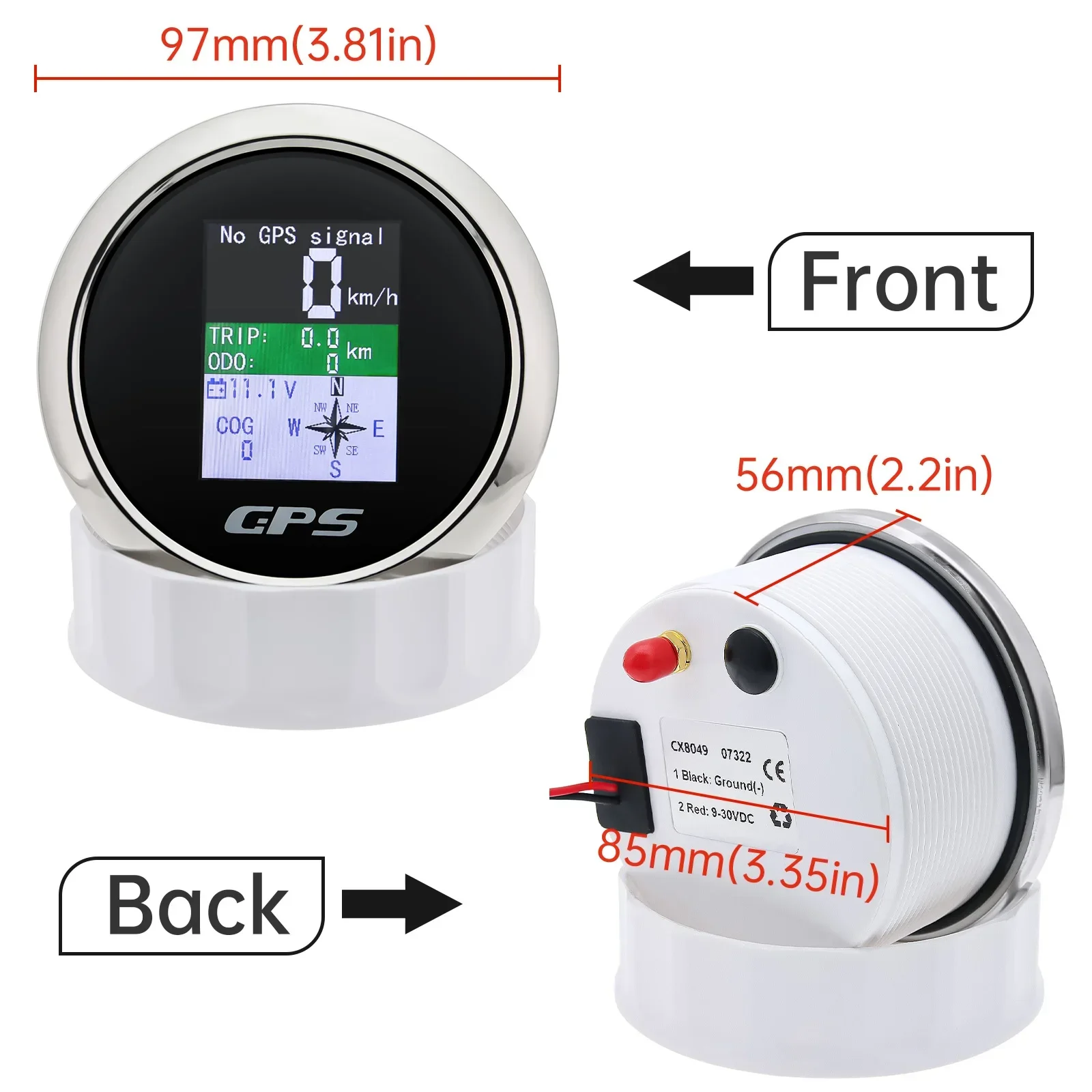 Tachimetro GPS - Velocimetro GPS | Misuratore HUD Automatico | Indicatore Velocità Parabrezza | Tachimetro GPS Multifunzionale In Reale Per Camion, Corse, Taxi, Parabrezza, Golf Cart, Ve
