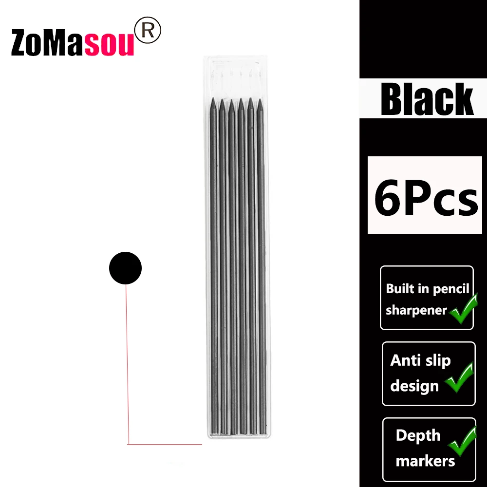 Premium Carpenter's Mechanical Pencil with Deep Hole Marker and Sharpener
