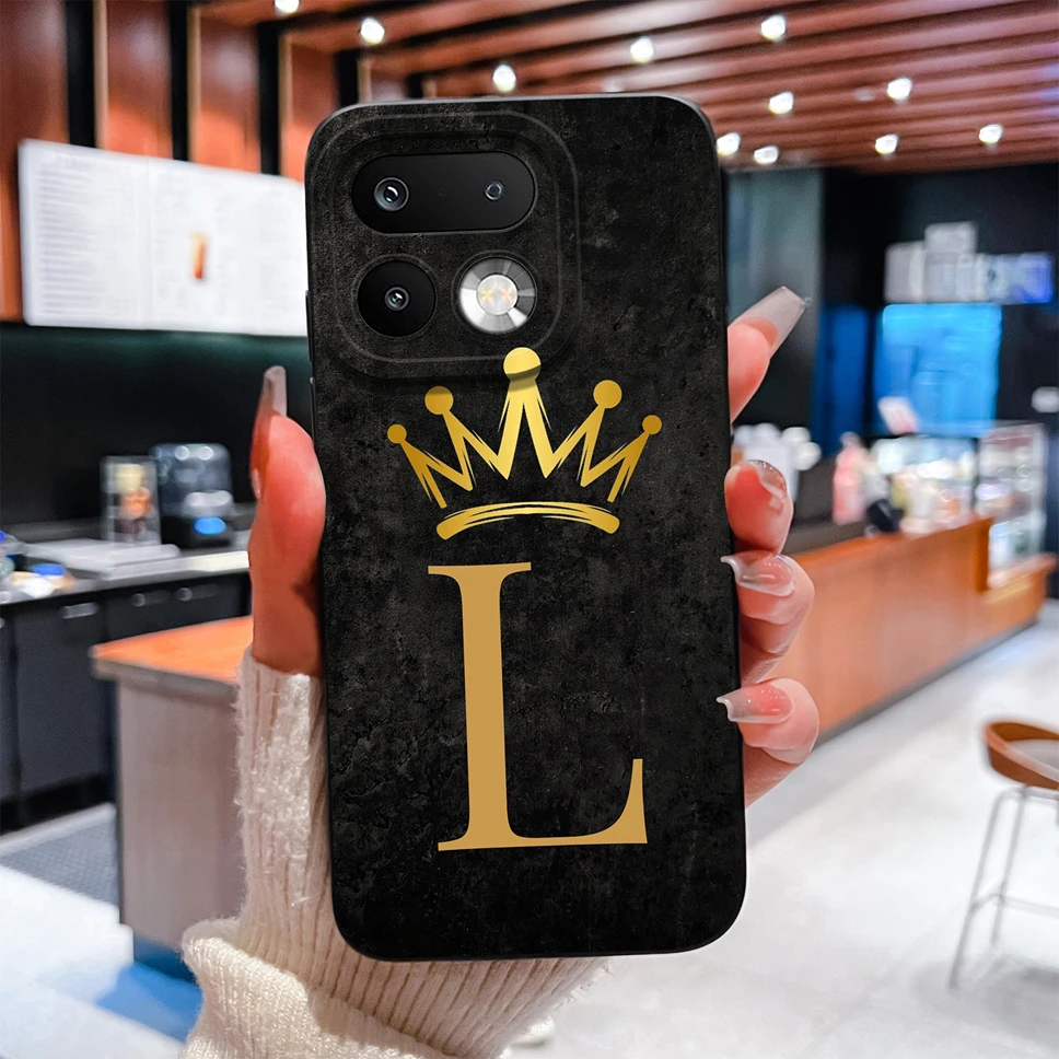 Fashion Crown Letters Shockproof Silicone Couple Phone Case