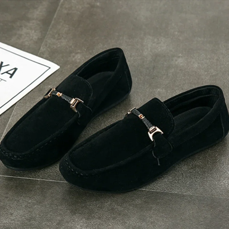 Slip-on Loafers for Men Summer Men Shoes Lightweight Flats Male Walking Shoes Suede Leather Soft Driving Moccasins casual shoes loafers shoes