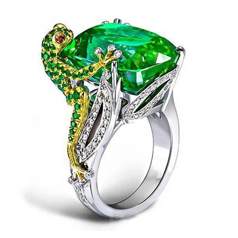 Finger Ring Animal Ring Exquisite Unique Spider Fog Shiny CZ Crystals Stone For Women Female Anel accessories gifts