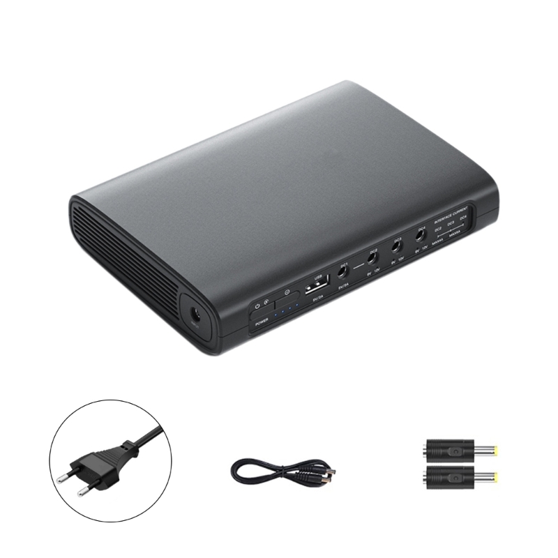 5V 9V 12V UPS Power Supply 16000mAh/20000mAh/25600mAh Energy Backup 5.5x2.1mm for Modem Wifi Routers Camera Speaker