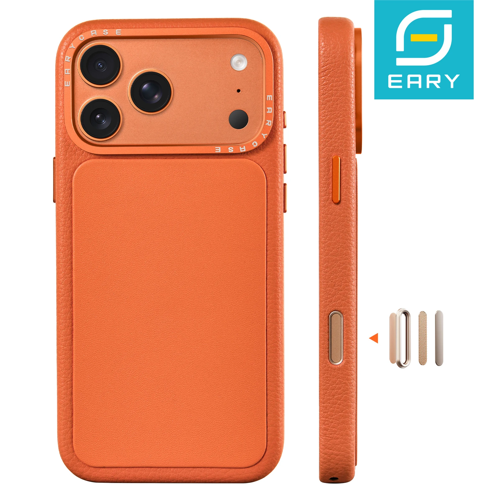 Eary Leather Shockproof Phone Case with Built-in Camera Protection