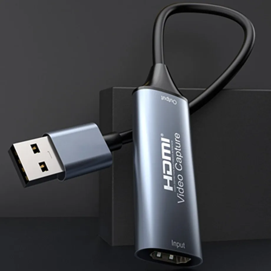 HDMI 비디오 캡처 카드, 맥북 PS4 PC 게임 DVD 카메라 녹화용, HDMI to USB 2.0, USB 3.0, USB-C 비디오 그래버 박스, 4K, 30Hz