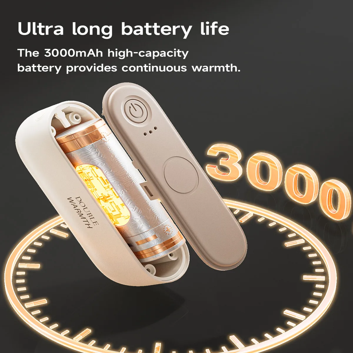 Dual-Palm Magnetic Hand Warmer with Fast Heating & Adjustable Temperature