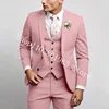 3 Pieces Male Suits Green Elegant Wedding Suits For Men Formal Best Men Blazer Slim Fit Groom Tuxedos Jacket Costume Homme 4