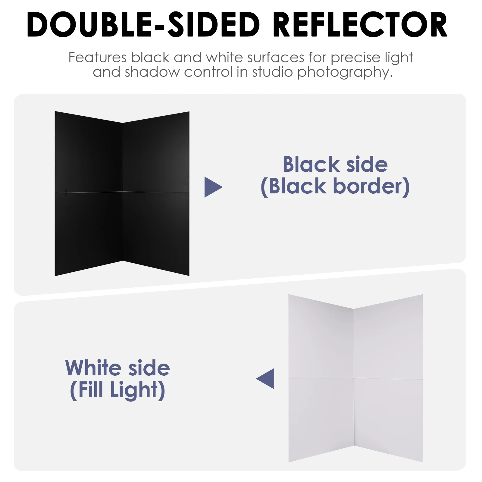 1x1M Collapsible Portable Light Reflector Photography Collapsible Reflector for Product Still Life Props Photo Studio Shooting