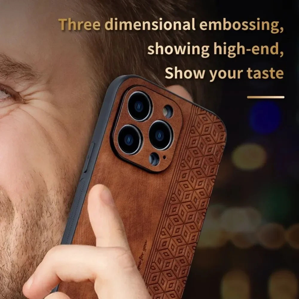 Leather Shockproof Business Phone Case - Soft and Durable Cover