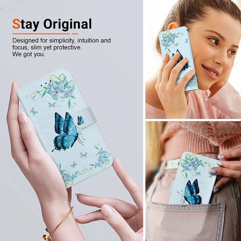 Premium Stand Flip Wallet Case with Artistic Design