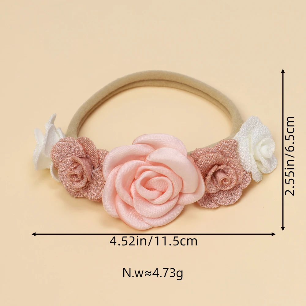 Cute Flower Baby Girl Headband Elastic Nylon Hair Band for Newborn Toddler Headwear Soft Kids Turban Baby Hair Accessories Girls 5