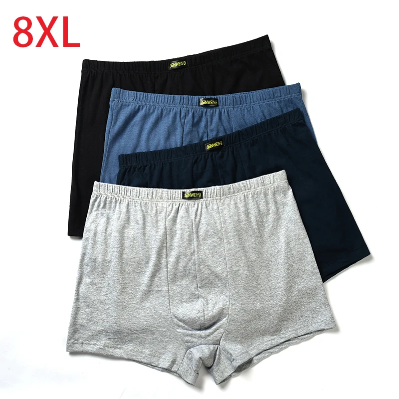 

Трусы-боксеры мужские больших размеров 8XL 7XL 6XL 5XL 4XL XXXXL, хлопковые однотонные, нижнее белье
