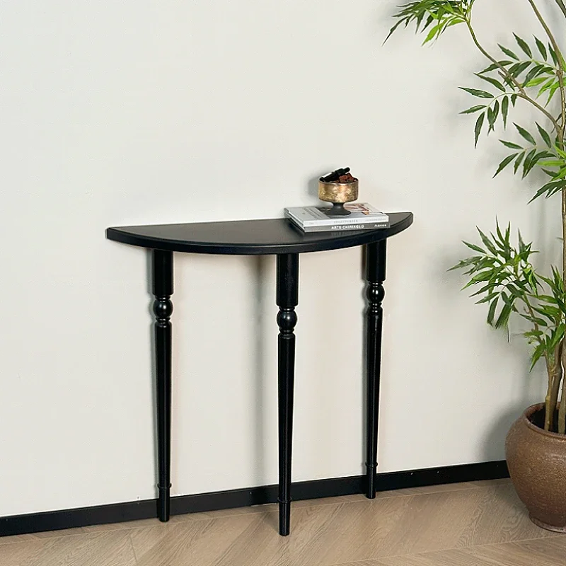 French Solid Wood Console Tables Against Wall Display Table Home Luxury Narrow Desk Living Room Semi-circle Entryways Furniture