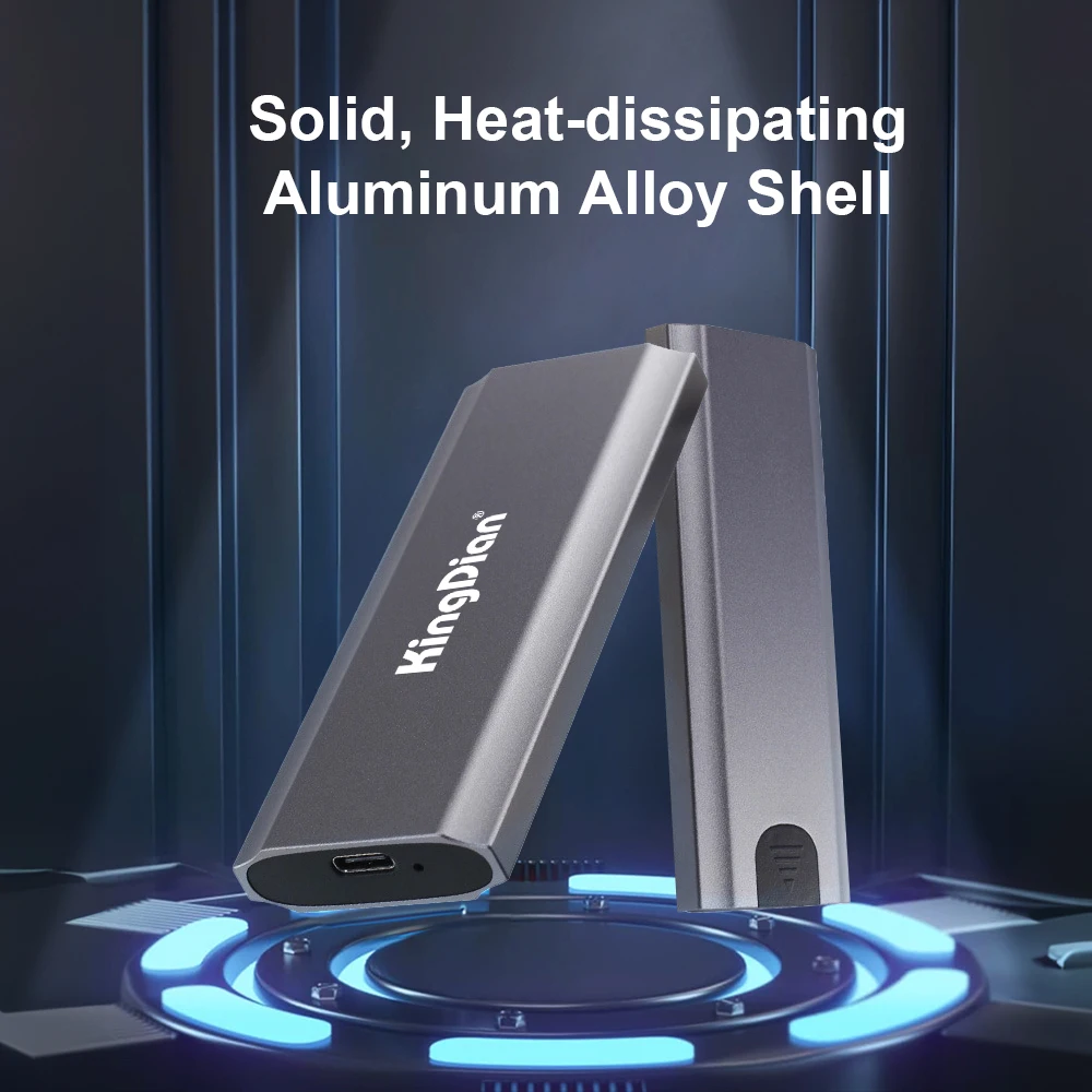 Kingdian-disco Rígido Externo de Alumínio M.2 Nvme Ssd Ssd Portátil 1tb 2tb b Mais m Key Uasp para 2230 2242 2260 2280