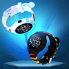 New Outdoor Sports Electronic Watch for Kids Rainbow Silicone Watch Strap Waterproof LED Children Digital Watches Girl Boy Gifts 3