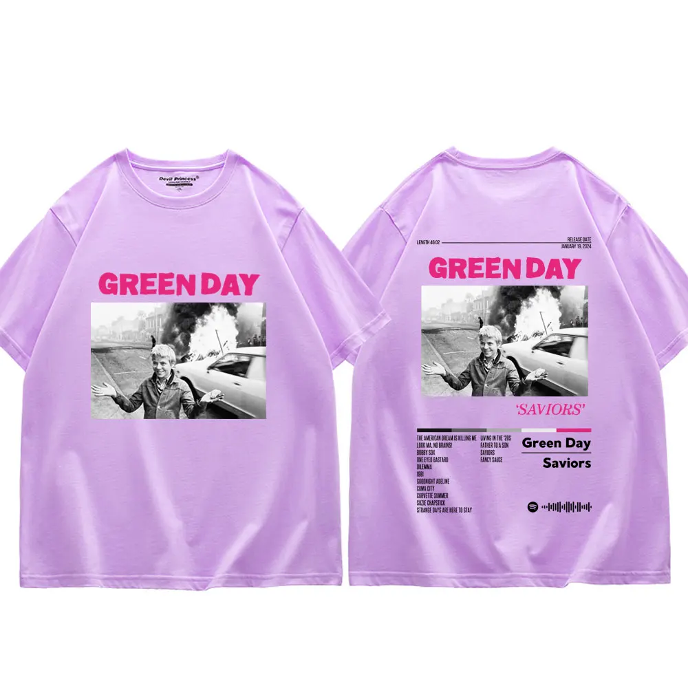 2024 Green Day Bands New Album Saviors Graphic T Shirts Rock