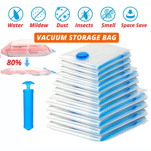 3/5pcs Vacuum Storage Bags Travel Storage Bag With Mini Electric Pump Space  Saver Vacuum Sealer Bag For Clothes Bedding Pillow - AliExpress