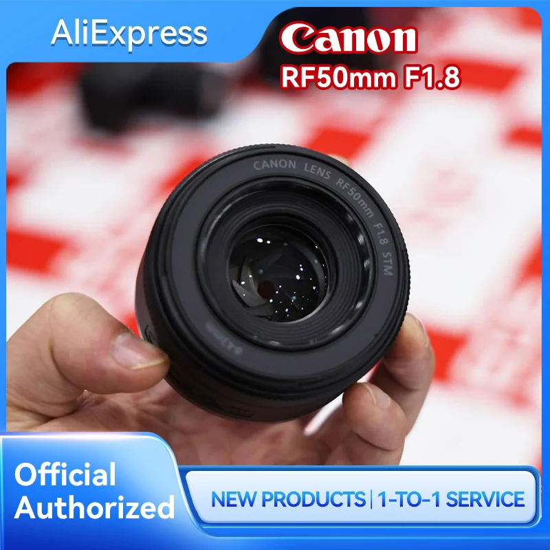 Canon Lens Canon RF50mm F1.8 STM For Canon R7 Full Frame Mirrorless RF  Mount Cameras EOS R EOS RP EOS R6