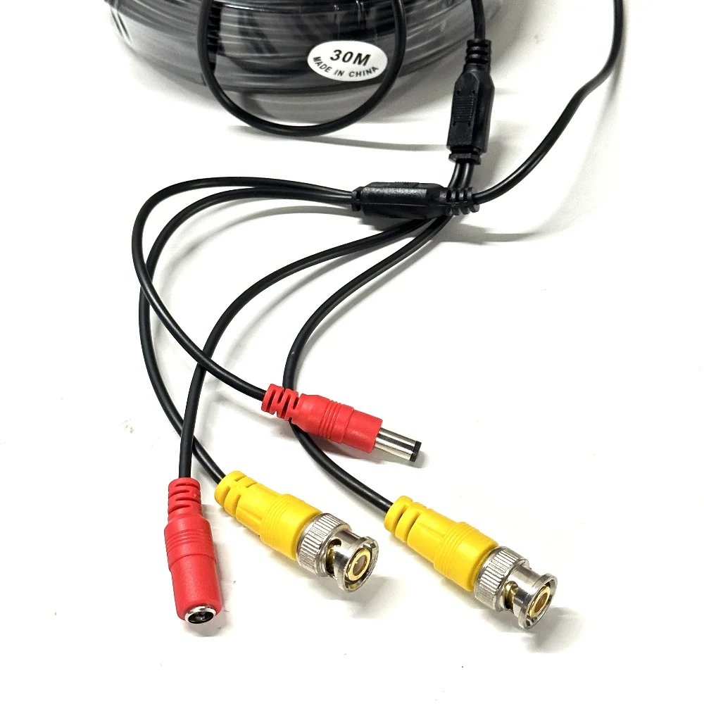 5-30M BNC + DC Connector 2 in 1 BNC CCTV Cable Coaxial Video Power AHD Cameras For DVR System