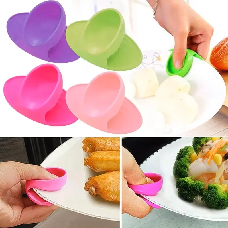 Silicone Gloves Oven Heat Insulated Finger Gloves Cooking Tool 2/4pcs