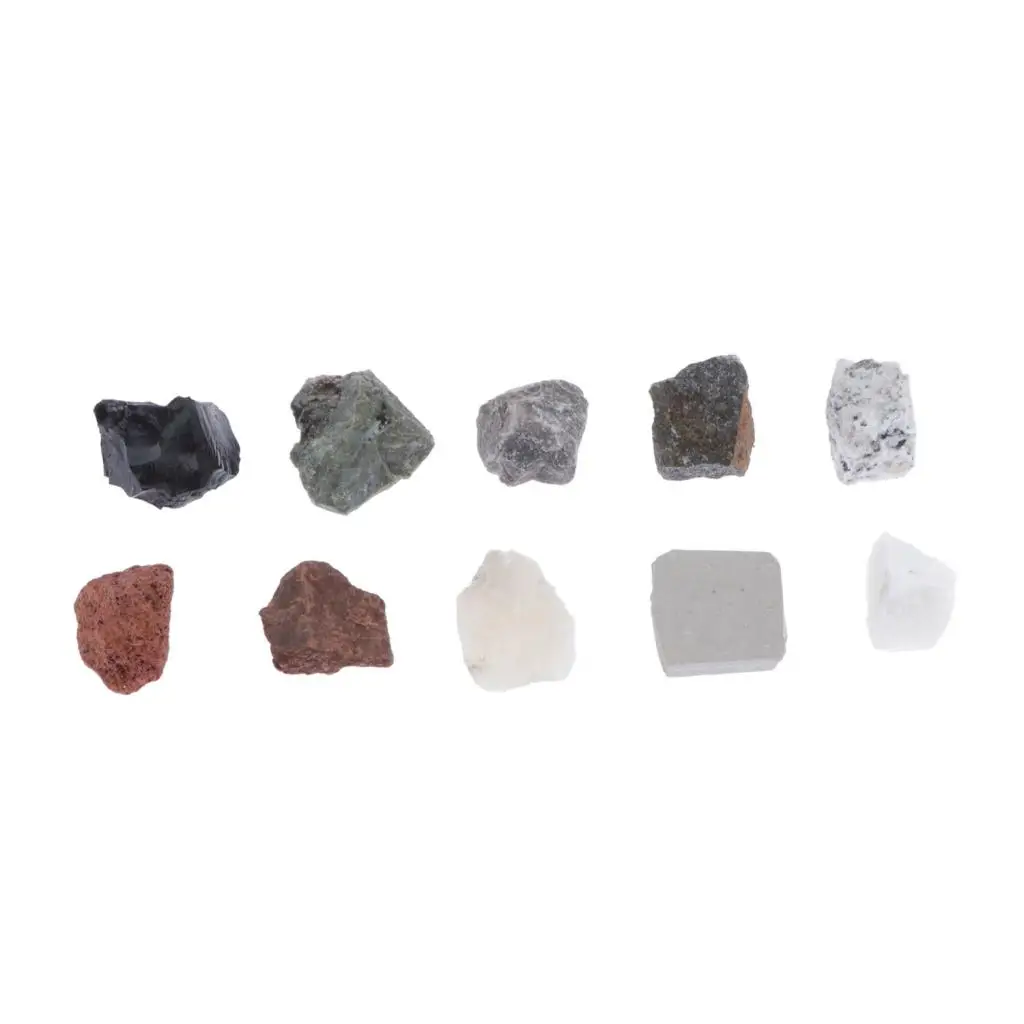 

10pcs Educational Geology Collection Of Rocks & Minerals Kids Science Toy