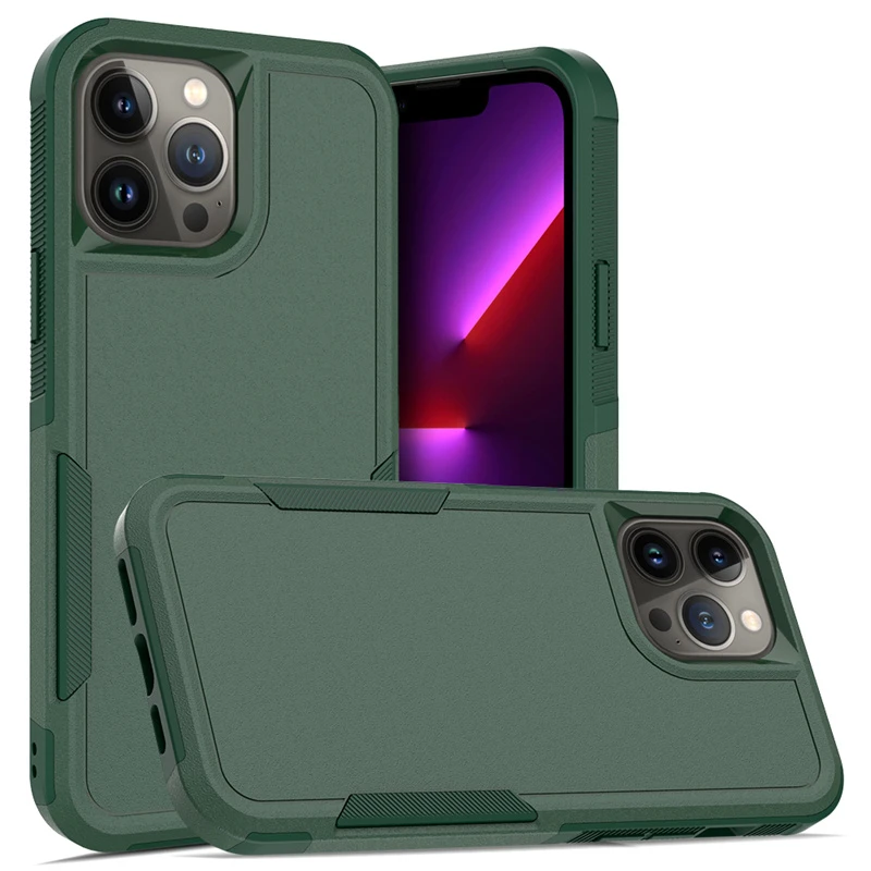 For iPhone 13 Pro Max Armor Heavy Duty Shockproof Case For iPhone 13 12 11 Pro Max 11 Cases Hybrid Rugged Silicone Hard PC Cover MagSafe Charger