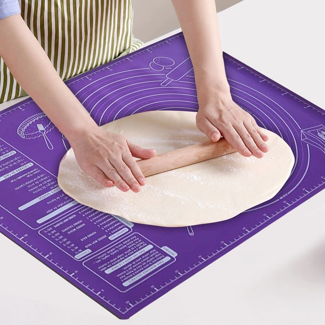 Tapis de cuisson en silicone pour étaler la pâte, 40,6 x 61 cm, tapis de  cuisson en silicone extra épais avec mesure sans bâton pour revêtement  (40,6 x 61 cm) : : Maison