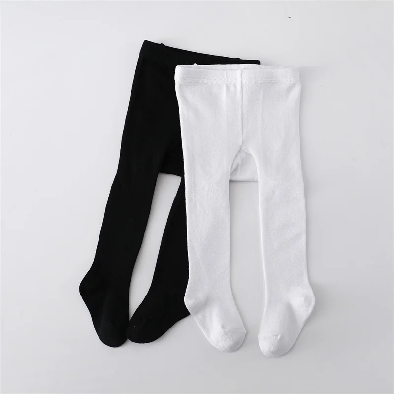 Knit Tights Lawadka Infant Baby Girl Cotton Knitted Stockings Casual White Black Toddler Pantyhose