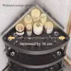 3/4/5 Tier Storage Shelf Rolling Cart Movable Bathroom Corner Triangle Shelfs Bathroom Corner Cabinet Shelf Rolling Storage Cart 5
