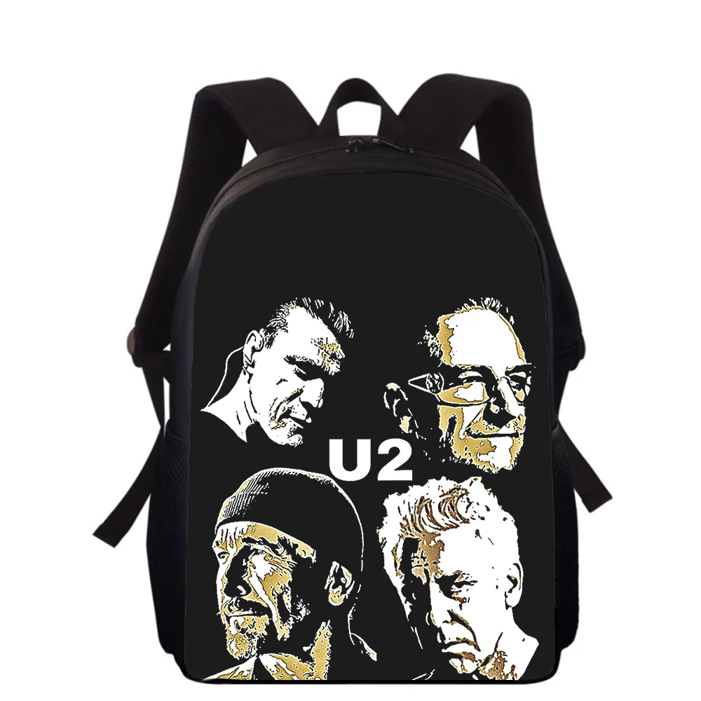 Детский рюкзак U2 band 15 с 3D принтом, ранцы для учеников начальной школы, школьные ранцы для книг рюкзаки для подростков модные школьные ранцы со звездами для мальчиков детский дорожный ранец портфель для начальной школы для студентов