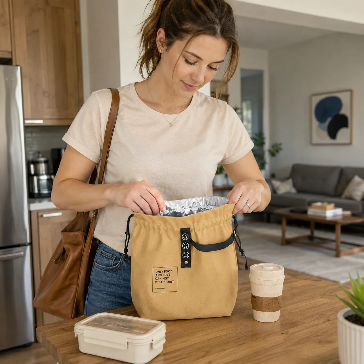 Insulated Thermal Lunch Tote Bag - Reusable Food Storage Carrier for Work, Travel, and Picnics