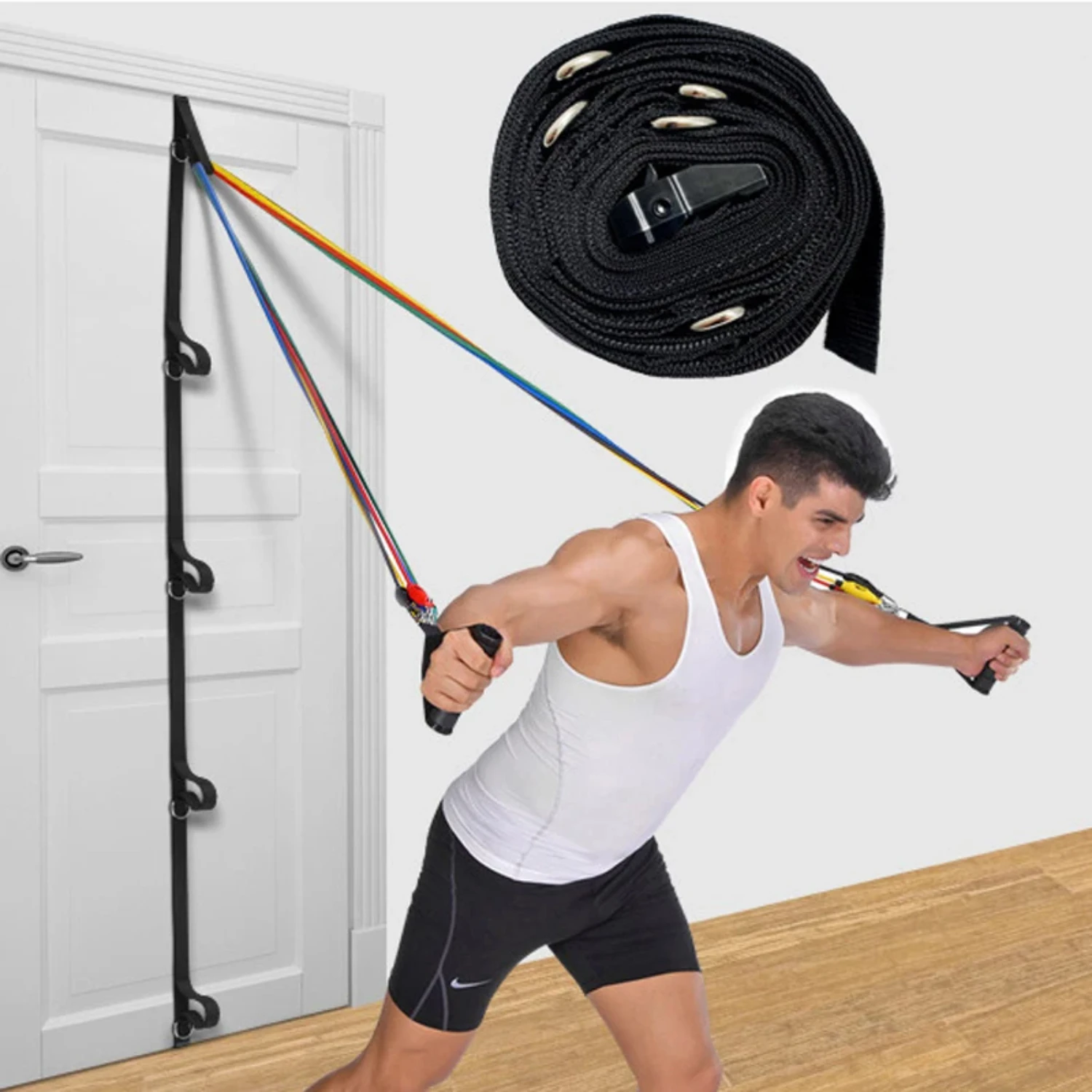 New Upgrade your home gym equipment with this convenient and high-quality door anchor strap. Take your workouts to the next leve