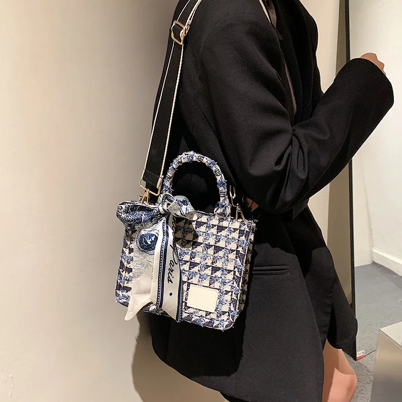 Women’s Tote Bags 2022 Trend New Mass Canvas Shoulder Bags Luxury Designer Handbags Casual Fashion Messenger Bags - 6