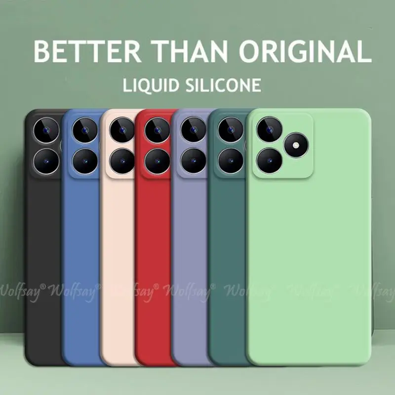 

For Realme C63 Case Liquid Silicone Rubber Soft Protector Phone Case Realme C63 Cover Non-slip For Realme C63 Case