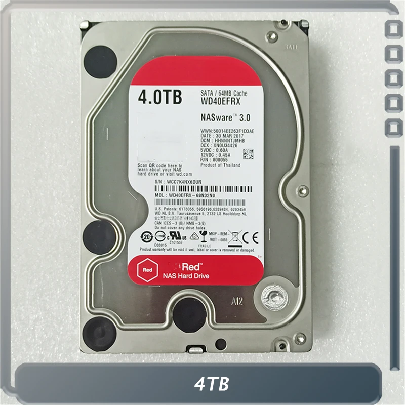 Wd40Efrx 4T 3.5 "Nas Server Di Archiviazione Hard Disk 5400 Rpm 64M Sata