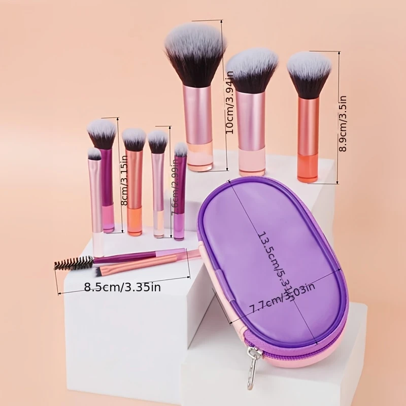10-Piece Versatile Makeup Brush Collection