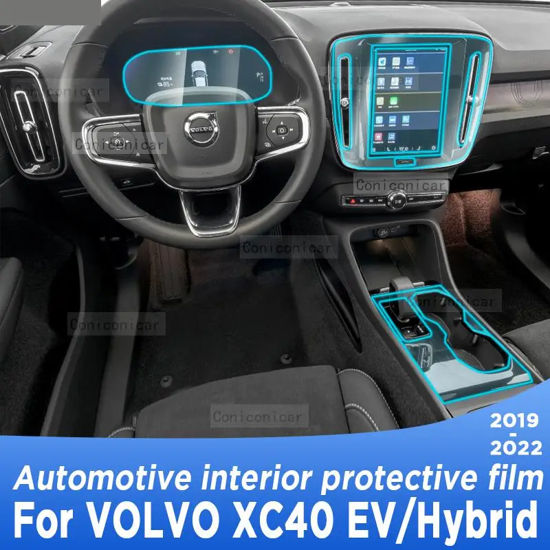 

For VOLVO XC40 EV/Hybrid 2023 Gearbox Panel Navigation Screen Automotive Interior TPU Protective Film Anti-Scratch Accessorie