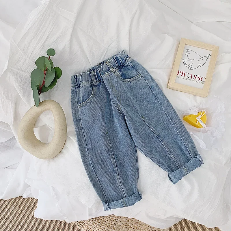

Charming Baby Spring Autumn Jeans Pants For Boys Children Kids Trousers Clothing High Quality Teenagers 2023