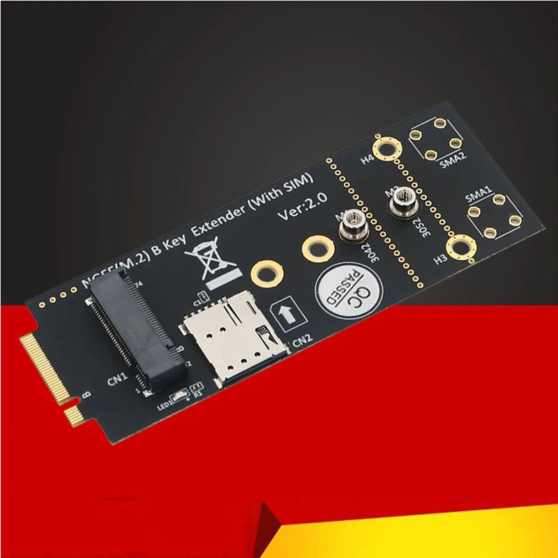 Nuovo Ngff M.2 B Key Extender Adapter Card Riser Nano Sim Slot M2 B-Key A B-Key Support 3042 3052 3G/4G/5G M2 Modulo Di Rete Wifi