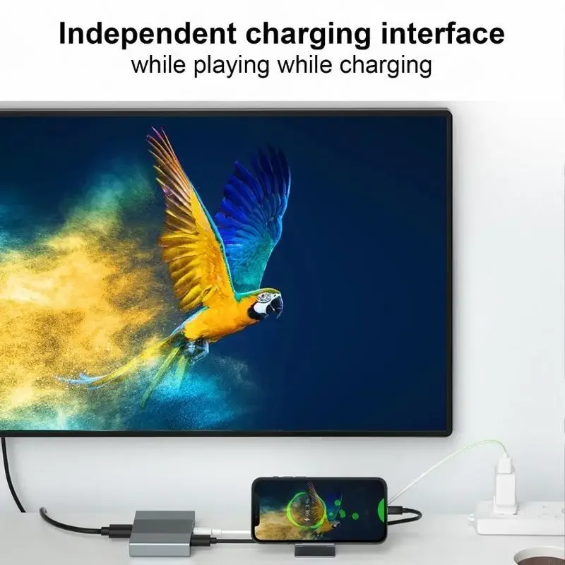 HDTV/프로젝터/모니터에 대한 전화/패드용 충전 기능이 있는 선명한 HDTV 무선 디스플레이 어댑터 896C 보기