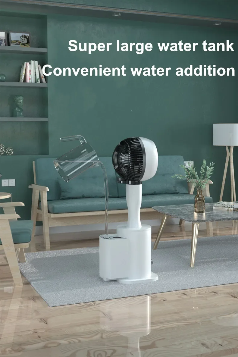 Description Picture 5 of itemFresh Air FanWater-cooled Spray Humidifying Air Circulating Fan Electric Fan Office Mute Large Wind Floor Fan 50 3D Printing Whi