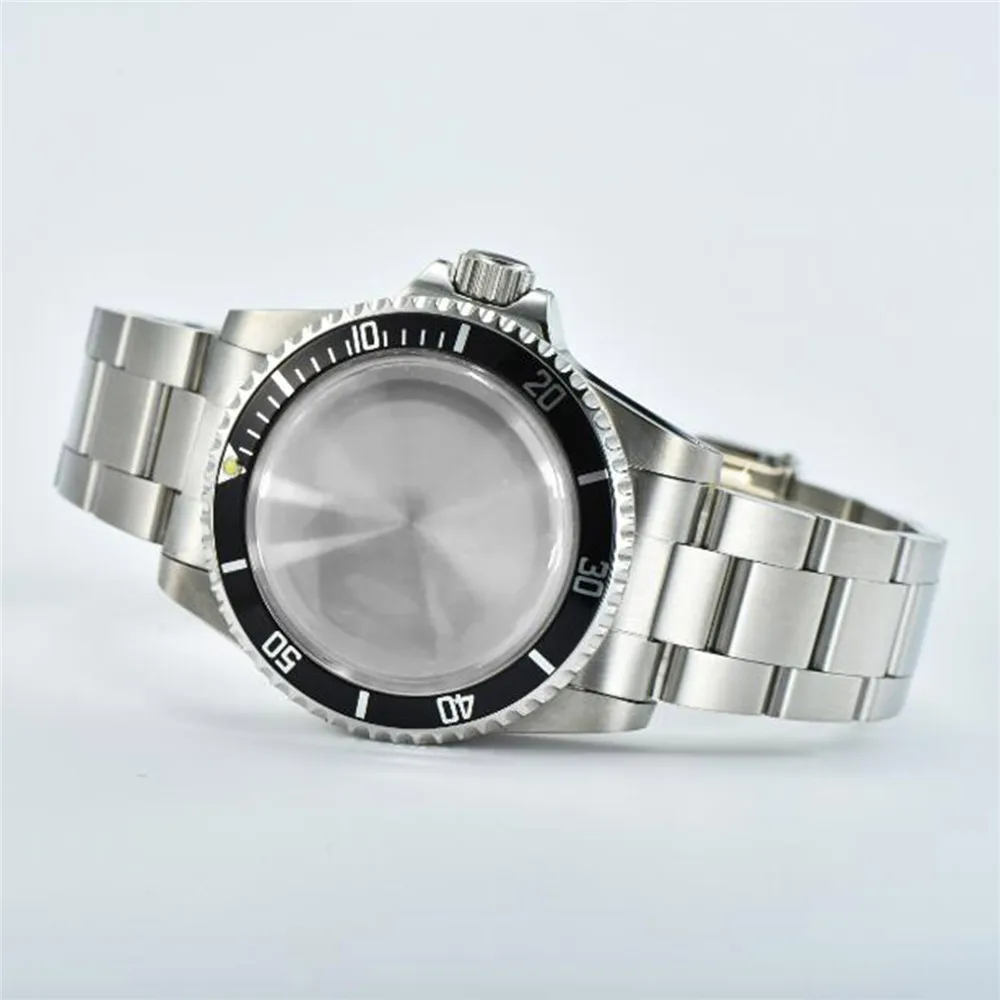 Stainless Steel Ver Case Strap Grupo Retro Case Super Impermeável Lente Acrílica se Adapta para Nh34 Nh35 Nh36 Movimento 39.5 mm 100 m - Image 3