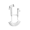 ABS Portable Bidet Sprayer Set Handheld Toilet Bidet Retractable Spring Hose Adapter Free Mounting Bracket Switch Cleaning Tool 6