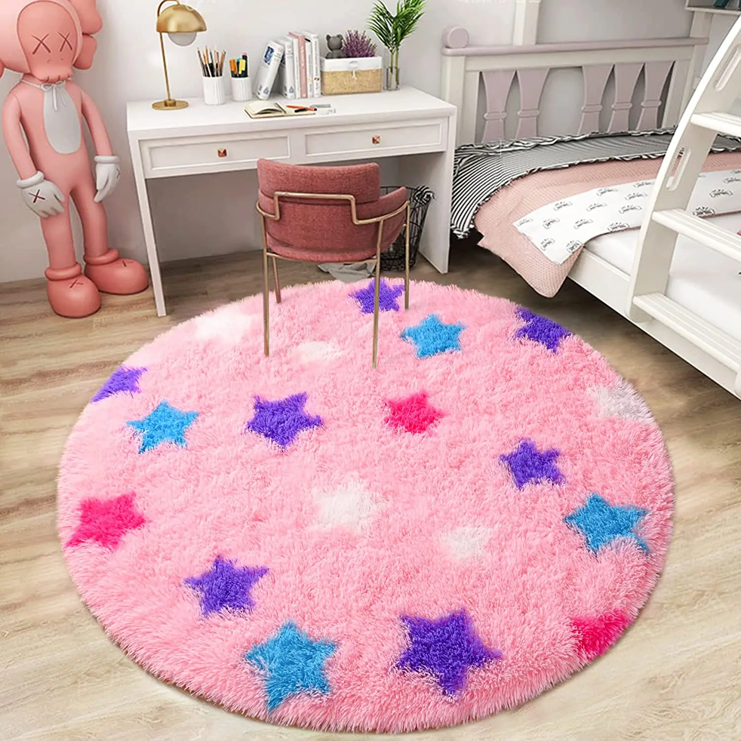 Rainbow tie-dye round rug cute plush stitch carpet for living room sofa  area children's room decoration carpet bedroom floor mat - AliExpress