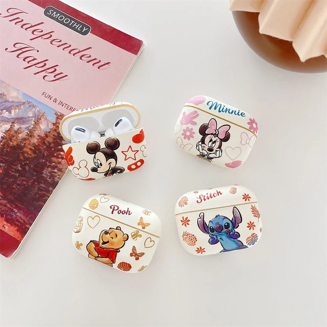 Funda de silicona para Airpods 1 2 Pro de dibujos animados pata Mickey  inalámbrico Bluetooth auricular caso