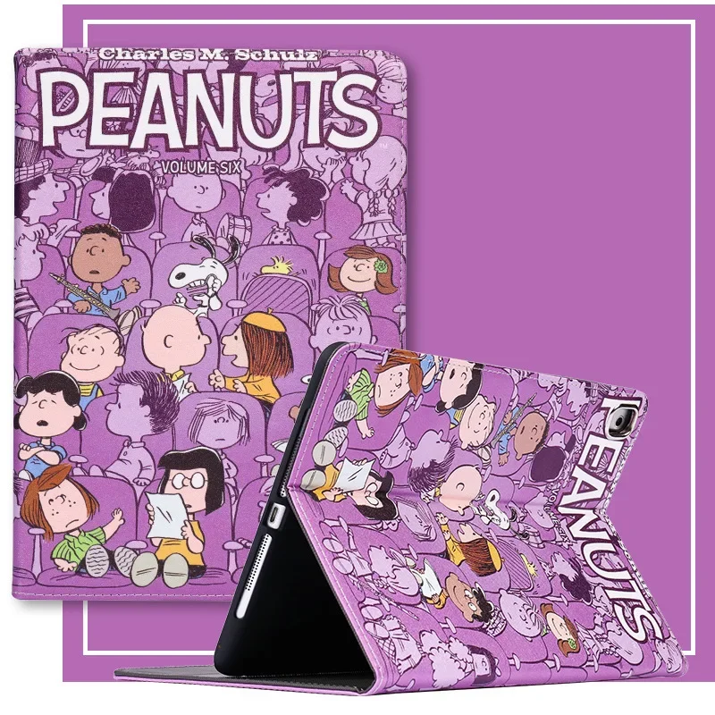 thumbnail image 1 of Funda magnética para tableta con función de encendido y apagado automático de Snoopy Charlie Brown para iPad Air Pro 1, 2, 3, 4, 2017/2018/2019/2020 de 9,7, 10,2 y 10,5 pulgadas de Apple, 1 of 5