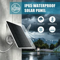 Chargeur solaire POWWALK 10W 5V pour caméra de sécurité, panneau solaire portable avec sortie micro USB Type-C, kit de chargeur de panneau solaire. 4