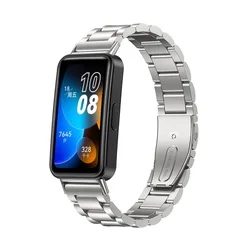 Elegant Stainless Steel Watch Strap - Universal Replacement with Tool (Silver)
