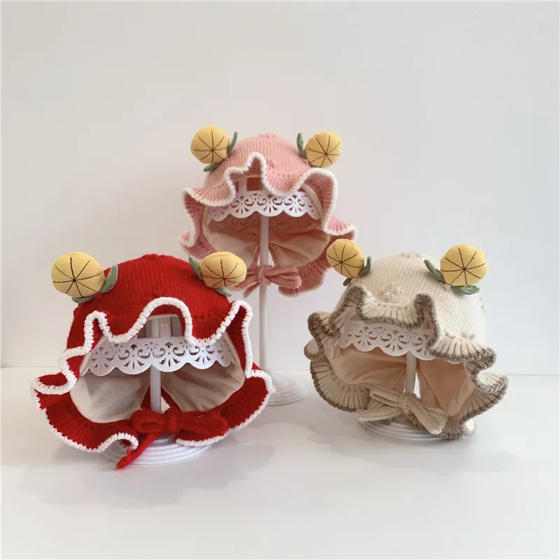 

Baby Hat Autumn and Winter Baby Girls Cute Super Cute Winter Baby Girl Princess Hat Girl Ear Protection Children's Woolen Hat